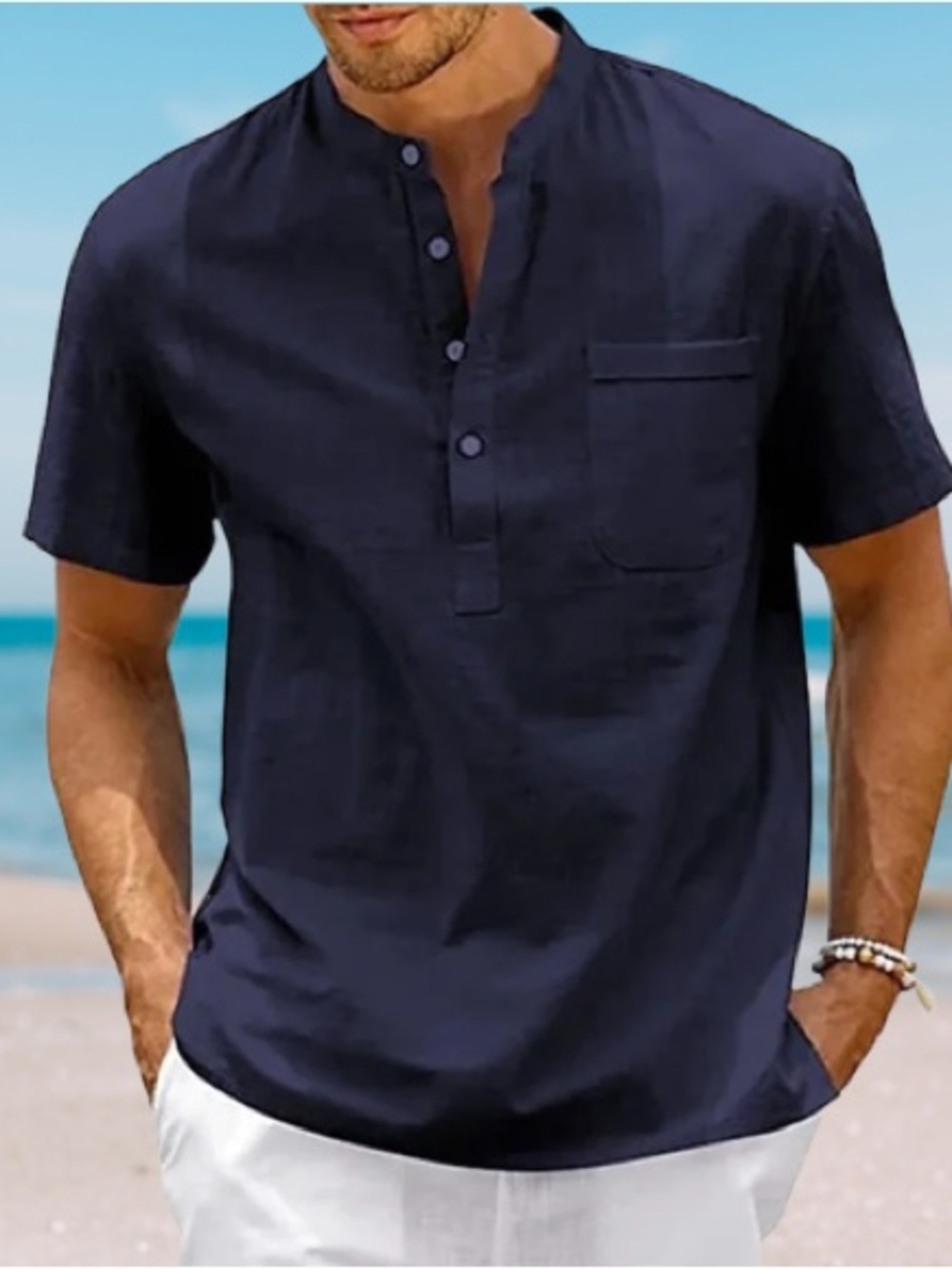 Onia men’s linen crew neck , sz : XL
